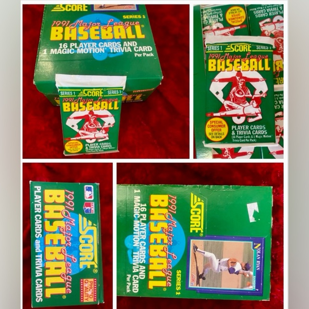 Box of Wax pack of vintage baseball cards (new)